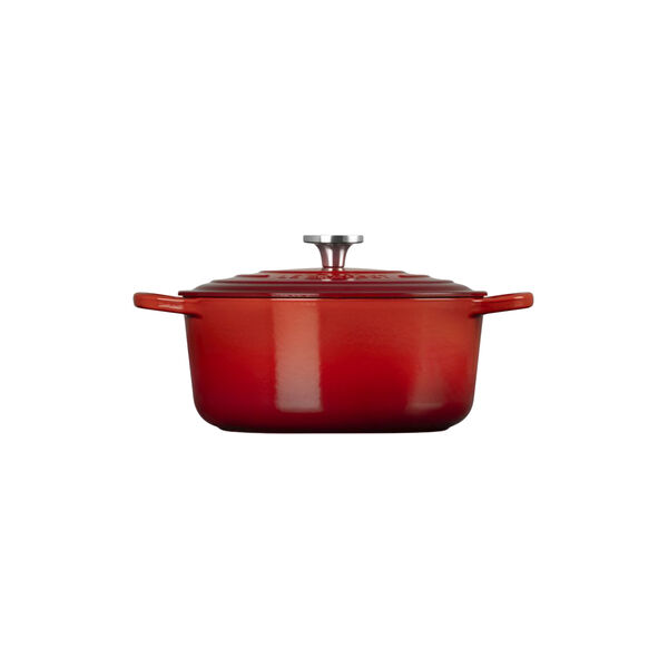 Signature st&oslash;bejern rund gryde | 26 cm | Cerise, Le Creuset