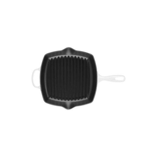 Signature st&oslash;bejern kvadratisk grillpande 26 cm, white, Le Creuset