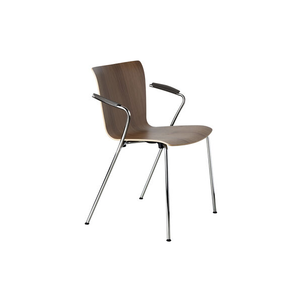 Vico Duo&trade; VM111 spisebordsstol, lakeret valn&oslash;d/krom, Fritz Hansen