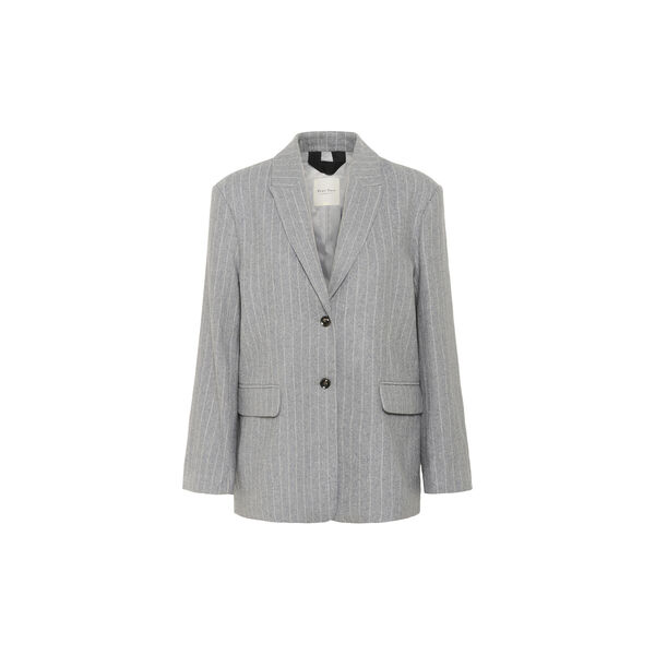 SomayaPW Blazer, medium grey pinstripe, Part Two