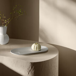 Lyngby Tura Ovalt serveringsfad Small, Lyngby Porcel&aelig;n