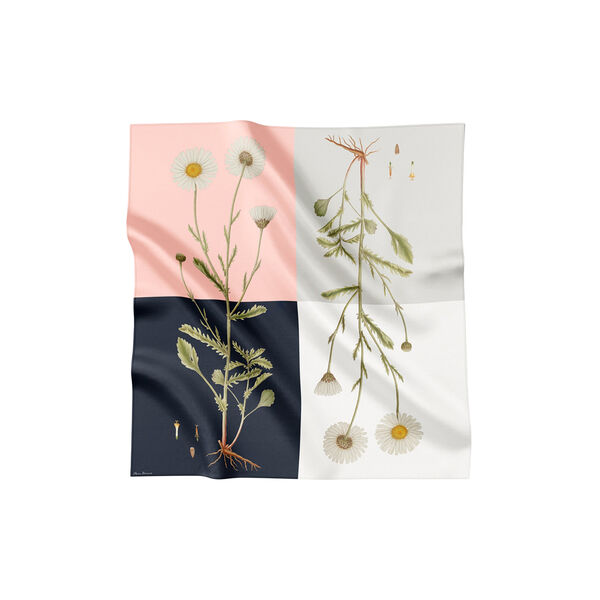 Four Square Daisy Silketørklæde, Flora Danica Denmark