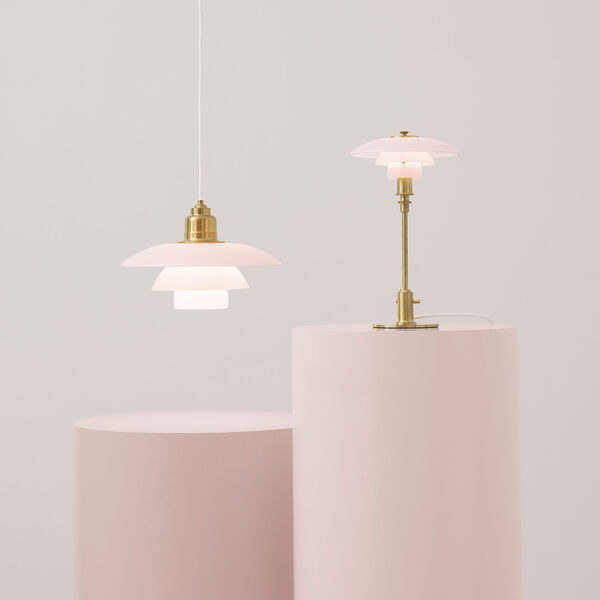 PH 2/1 Pale Rose bordlampe, Louis Poulsen