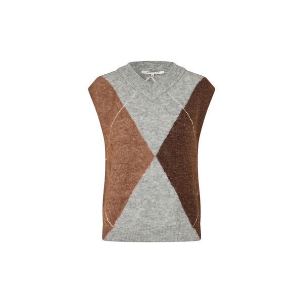 Forca Knit Vest, light grey melange, Second Female
