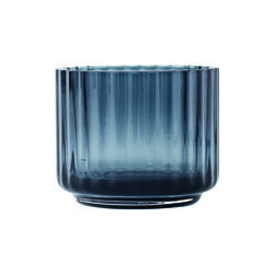 Fyrfadsstage, midnight blue, Lyngby Porcel&aelig;n