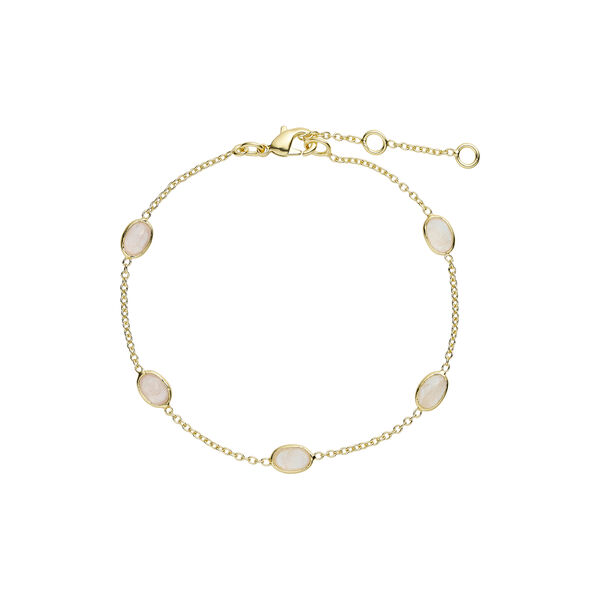 Jade | Goldplated / Rose Quartz | Armb&aring;nd, Pure by Nat