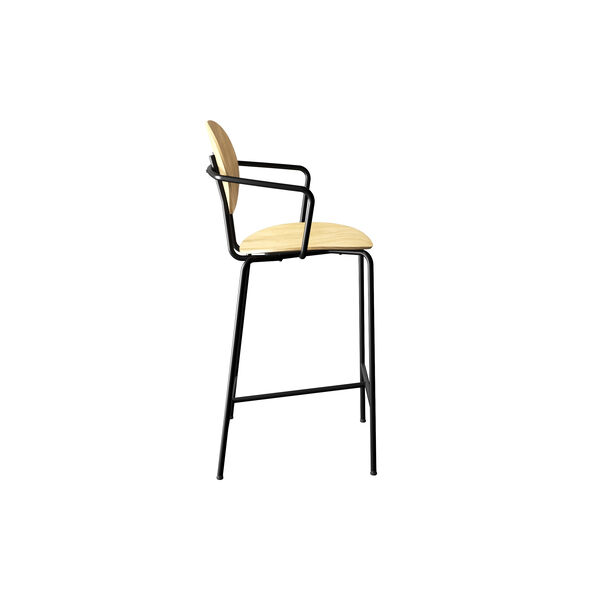 PIET HEIN Counter Chair with Arms, hvidpigmenteret eg, Sibast Furniture