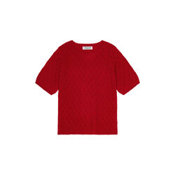 Christine T-Shirt, cherry red Christine T-Shirt, cherry red, CARE BY ME