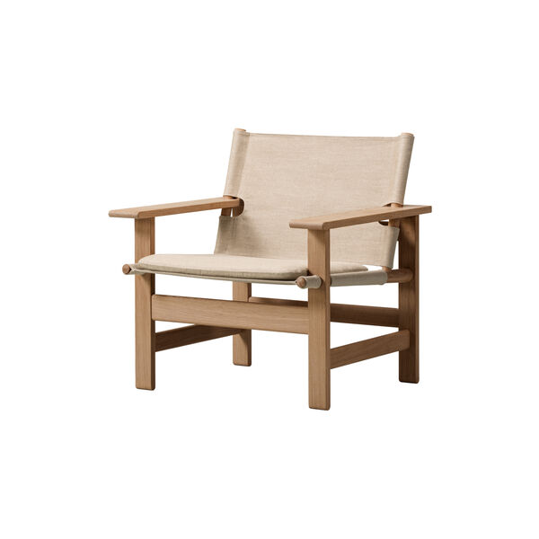 The Canvas Chair loungestol med hynde, olieret eg/kanvas, Fredericia Furniture