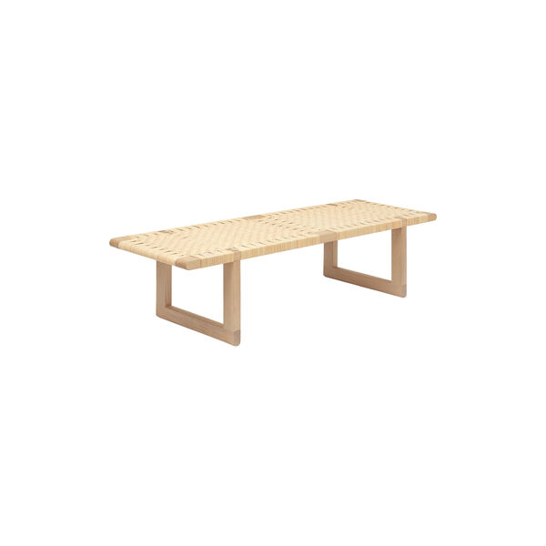BM0488L Table Bench bord, olieret eg/rattan, Carl Hansen & Søn