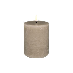 LED Pillar Candle 10 cm, sandstone, Uyuni Lighting