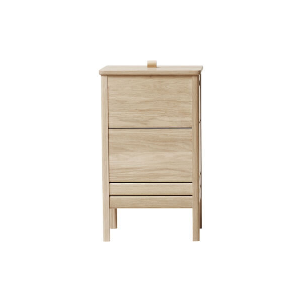 A Line Laundry Box, white oiled oak, Form & Refine