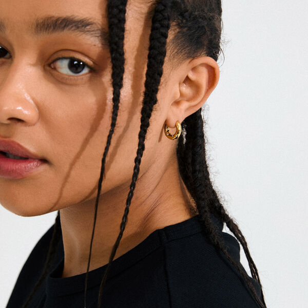 NEVAEH hoops, guldbelagt, Pilgrim