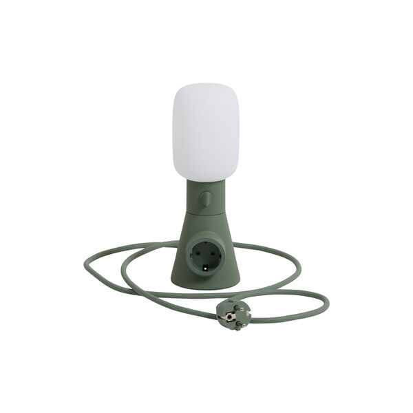 Plug-in Lamp, mossy green, Pedestal