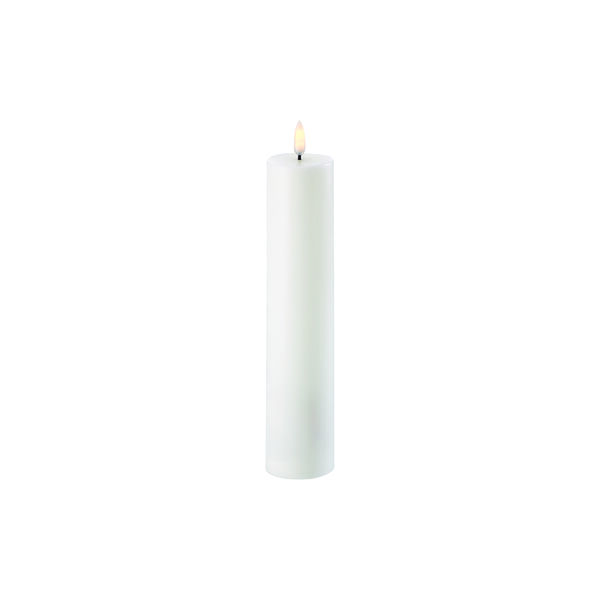 LED Mini Pillar Candle 22 cm, nordic white, Uyuni Lighting