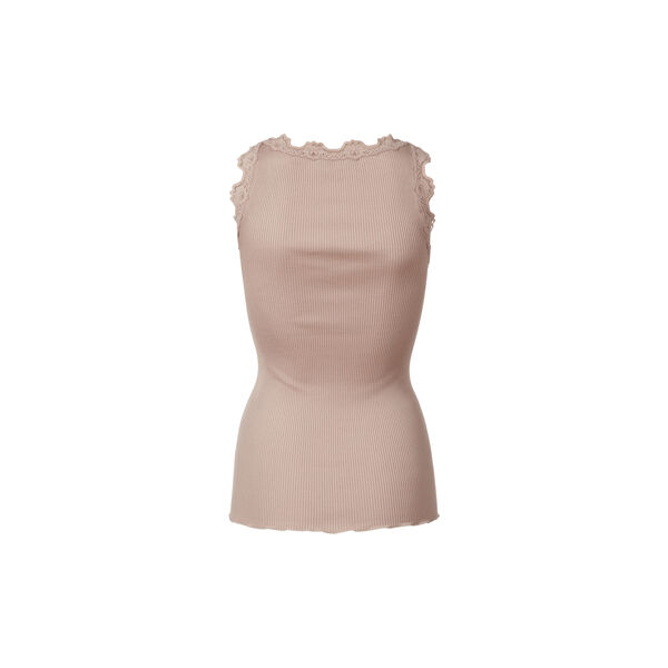 Silketop med blonder, vintage powder, Rosemunde