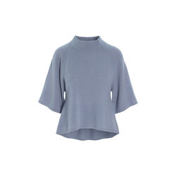 Cloud cashmere højhalset bluse, steel blue, BITTE KAI RAND