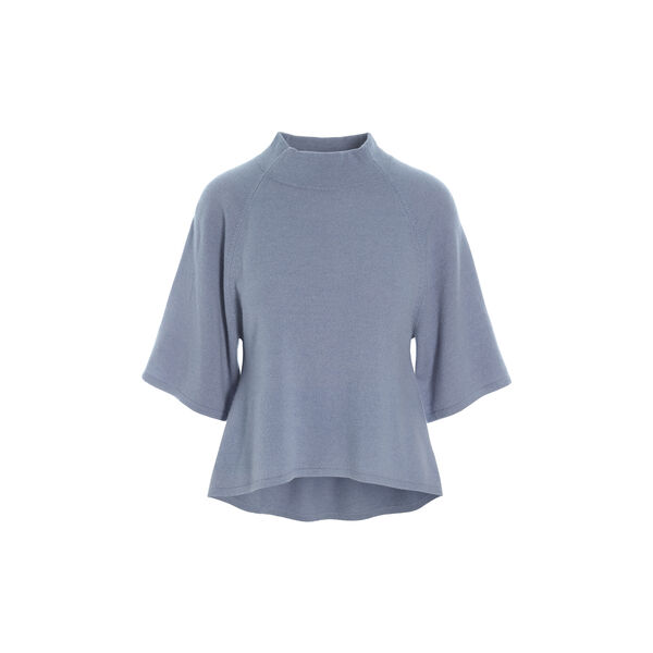 Cloud cashmere højhalset bluse, steel blue, BITTE KAI RAND