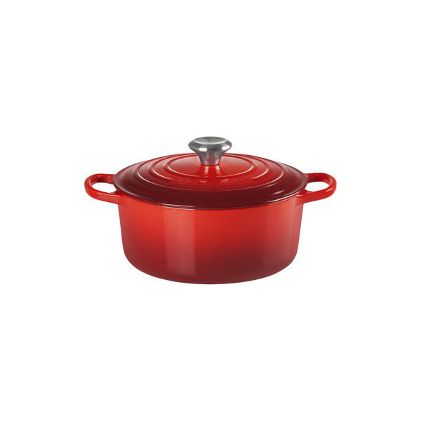 Signature rund st&oslash;bejernsgryde &Oslash; 24 cm, cerise, Le Creuset