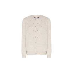 Cardigan Soft Melange Knit, offwh mel., Micha