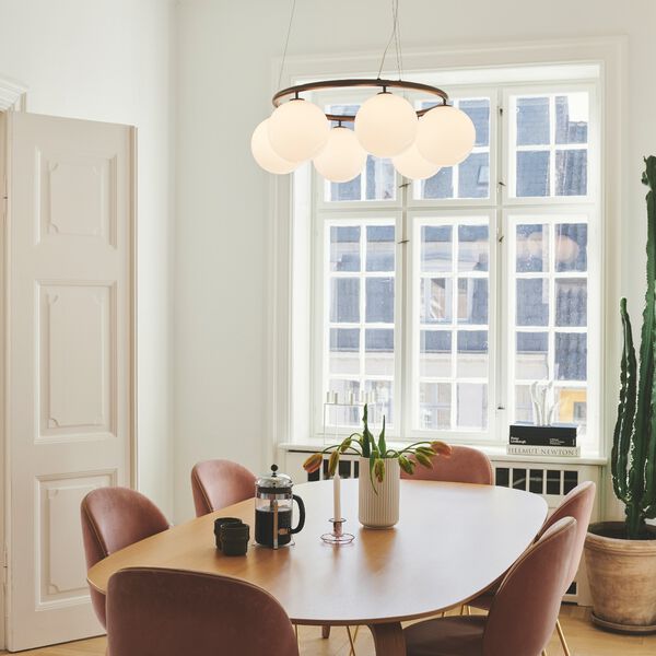 Miira 6 Circular Pendant, dark bronze/opal Miira 6 Circular Pendant, dark bronze/opal, Nuura