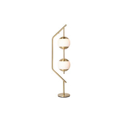 Monroe Floor Lamp, brass/opal, Rubn