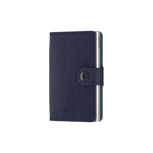 Miniwallet, vegetable tanned navy/silver, Secrid