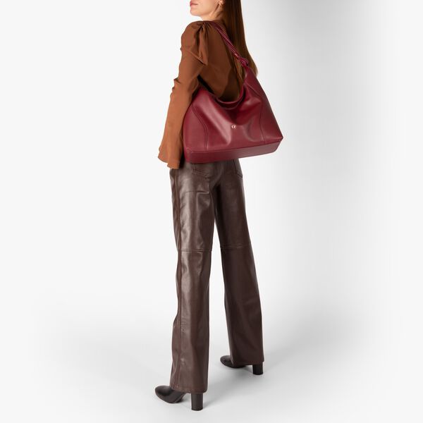 Giara Hobo Bag | Burgundy | Skuldertaske, Aigner