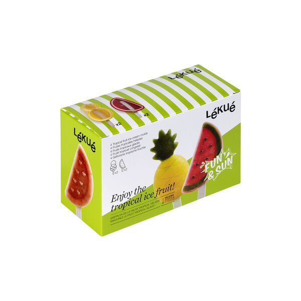 Ispindeforme tropisk frugt 4 stk. Ispindeforme tropisk frugt 4 stk., Lékué
