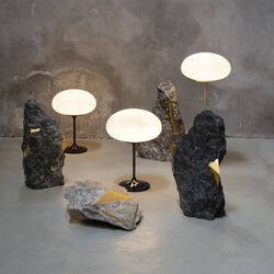 Stemlite Table Lamp, black chrome, GUBI