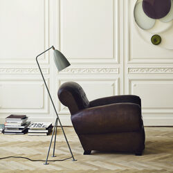 Gr&auml;shoppa Floor Lamp, dusty blue semi matt, GUBI
