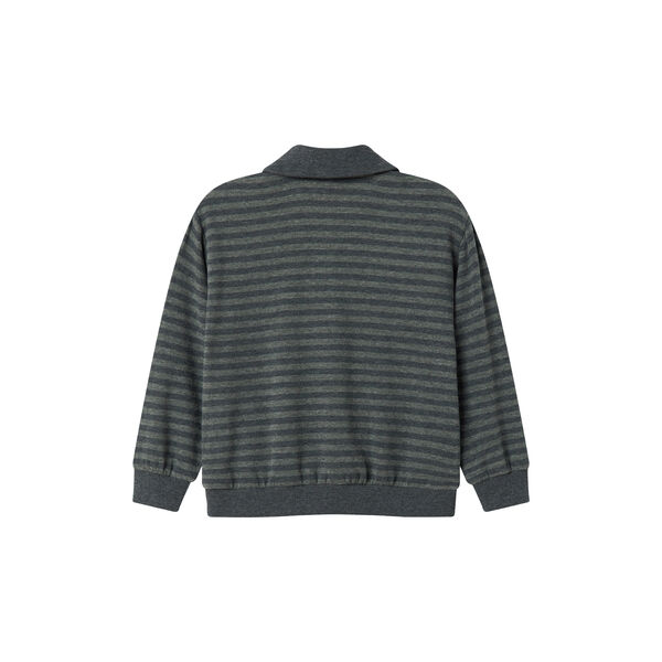 Thanos Polo Sweat, forest stripe mel. Thanos Polo Sweat, forest stripe mel., MarMar Copenhagen