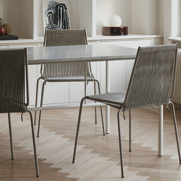 Noel Chair, steel/nature linen, Thorup Copenhagen