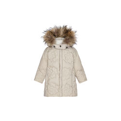 Rose Baby Girls Down Coat with Fur| Oat | Dunjakke, VER de TERRE