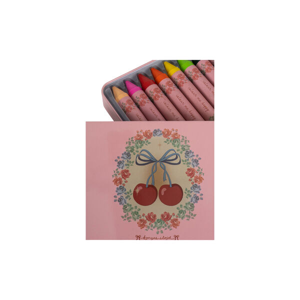 Crayons Bees Wax 10 Pcs, cherry bow, Konges Sl&oslash;jd