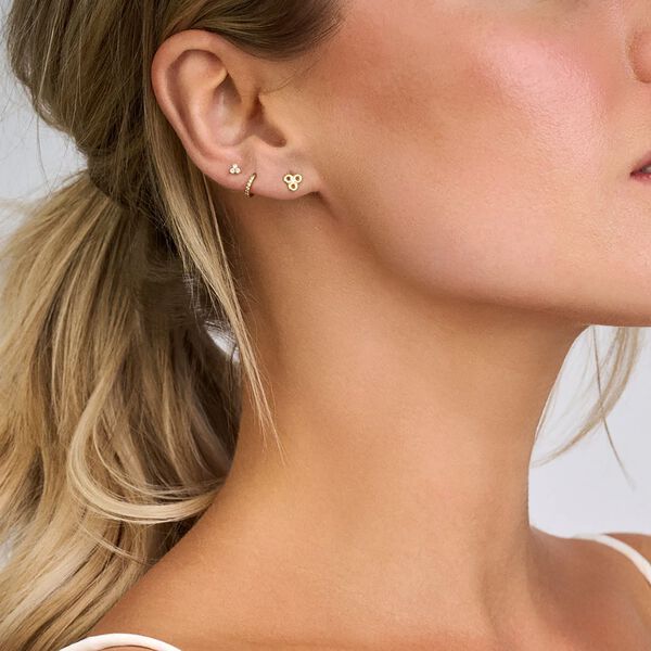 TRIO ØRERINGE, forgyldt, Spirit Icons