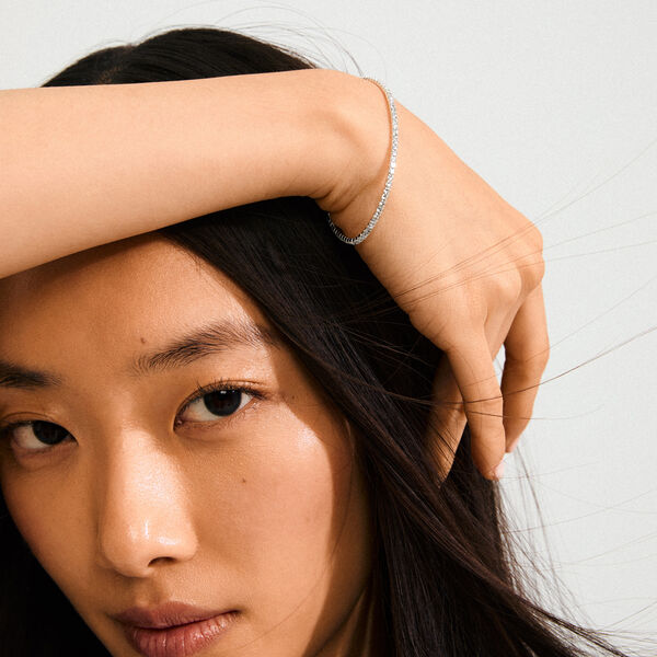 ARASH krystalarmbånd, sølvbelagt, Pilgrim