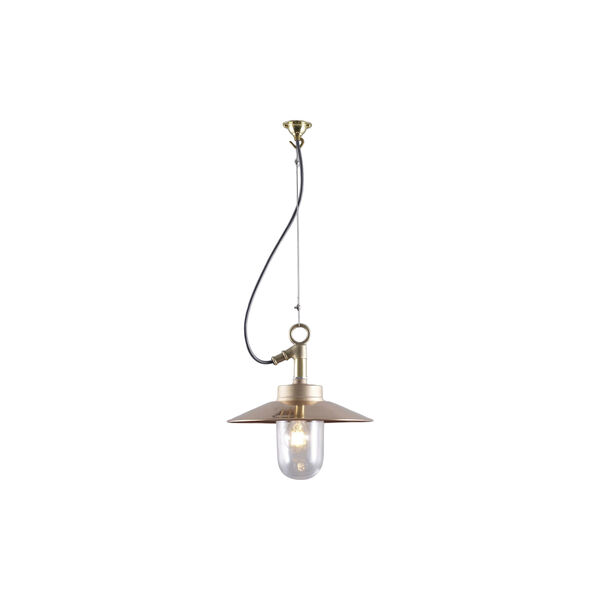 Well Glass Pendant With Visor 7680 IP44, bronze/clear, Original BTC