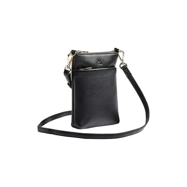 MaiaMBG Mini Cross. Bag Grain, black w/gold, Markberg