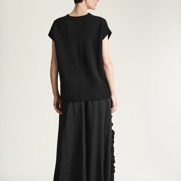 Nitto &aelig;rmel&oslash;s bluse, black, BITTE KAI RAND