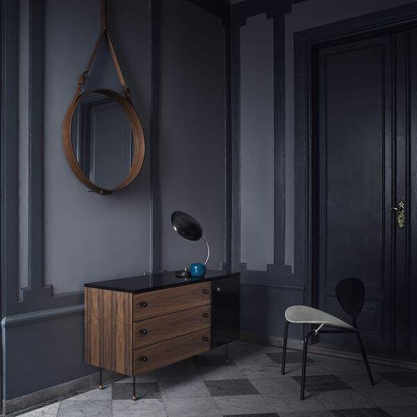 62 Sideboard 3 Drawer, walnut/black, GUBI