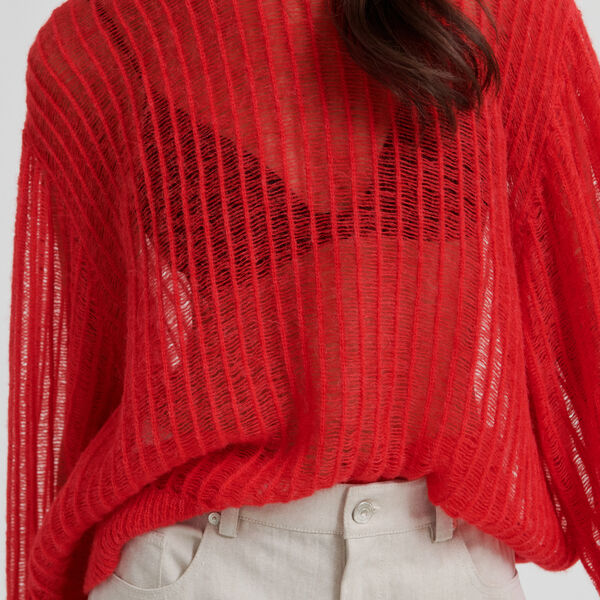 Georgina Knit O-Neck, poinciana, Second Female