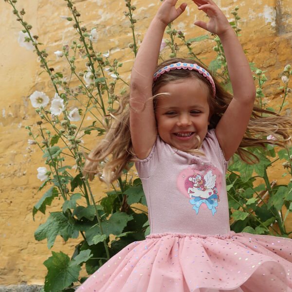 Heart Embroidery Hairbrace, buttercream Heart Embroidery Hairbrace, buttercream, Konges Sløjd