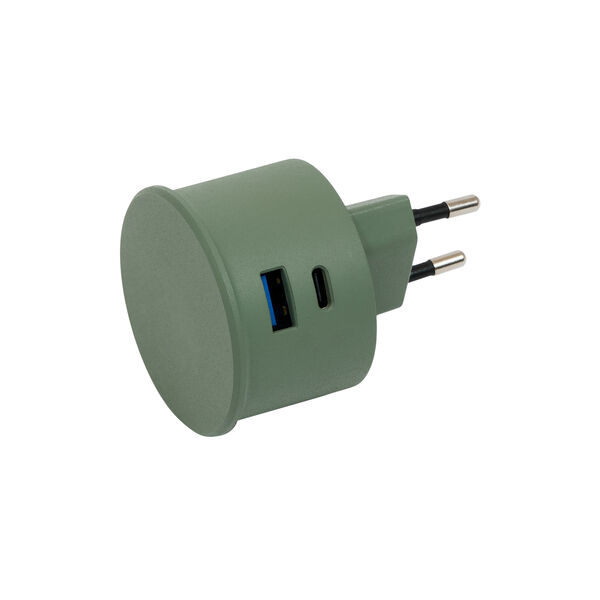 Power Adapter, mossy green, Pedestal