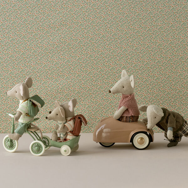 Vogn til cykel til mus, green, Maileg