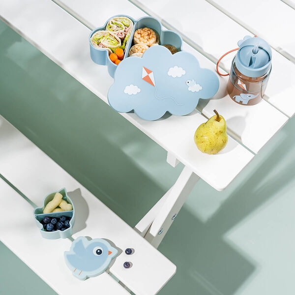 Playground snack & madkasse med drikkedunk, blue, Done by Deer