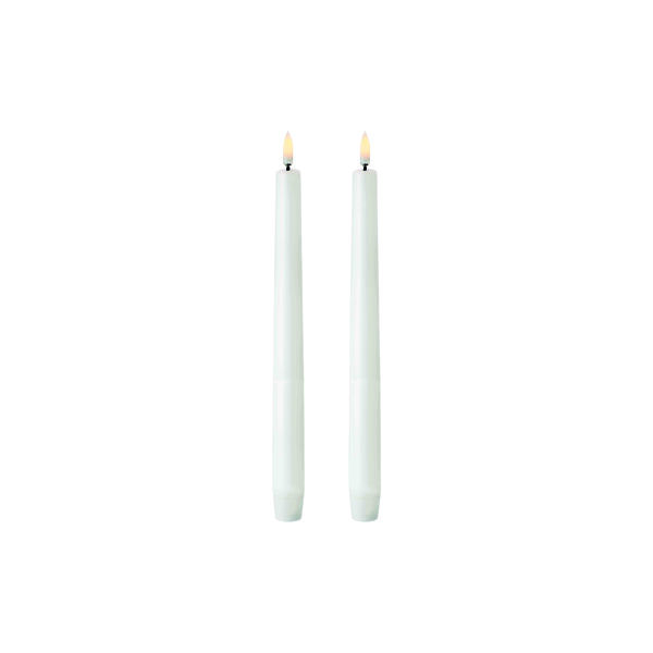 LED Mini Taper Candle 25 cm 2 pcs, nordic white, Uyuni Lighting