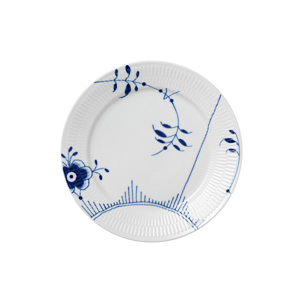Blå Mega Riflet tallerken Ø 27 cm, Nr. 2, Royal Copenhagen