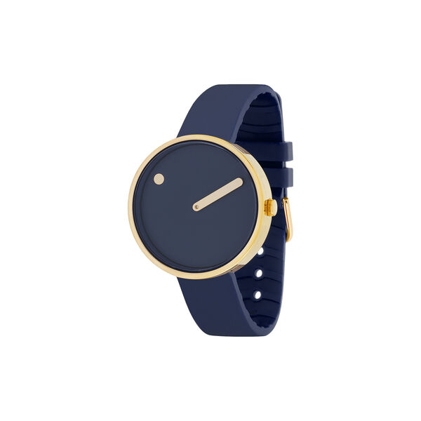PICTO armbåndsur, midnight blue/gold/midnight blue, PICTO
