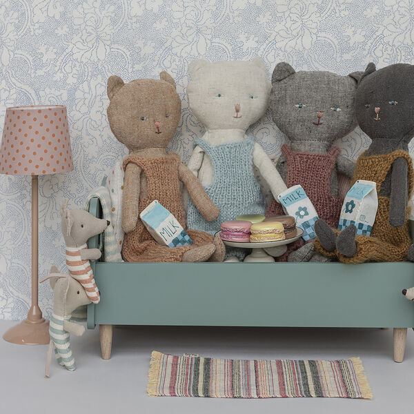 Miniature gulvlampe, m&oslash;rk pudder, Maileg